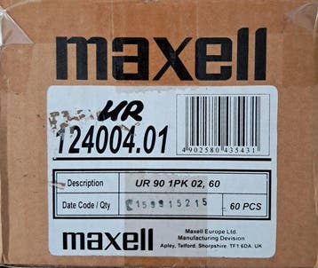 MAXELL UR 90 IEC Type 1 - Audiocassette, Nieuw