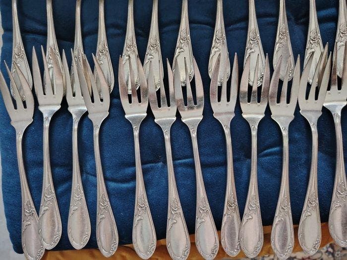 Orfèvrerie Orbrille - Groente serveerlepel (24) - Geplateerd, Antiquités & Art, Antiquités | Meubles | Tables