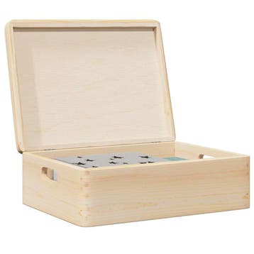 vidaXL Houten kist met deksel&handvatten 40x30x13cm massief, Doe-het-zelf en Bouw, Verzenden, Nieuw