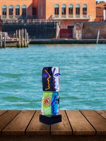 Miniatuur beeldje - Totem F2 Dialogo Ancestrale - Muranoglas