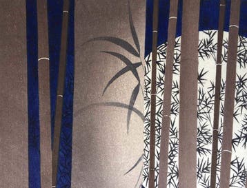 Full moon, behind bamboo forest - Teruhide Kato (1936-2015)