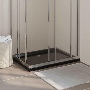 vidaXL Douchebak rechthoekig 70x90 cm ABS zwart, Verzenden, Nieuw