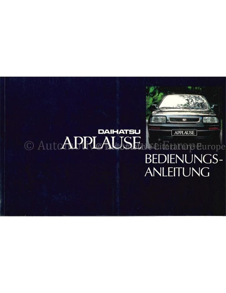 1991 DAIHATSU APPLAUSE INSTRUCTIEBOEKJE DUITS, Autos : Divers, Modes d'emploi & Notices d'utilisation