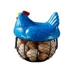 Eiermand Draadstaal - Blauw - Eierrek Eierhouder Metaal Frui, Verzenden, Nieuw