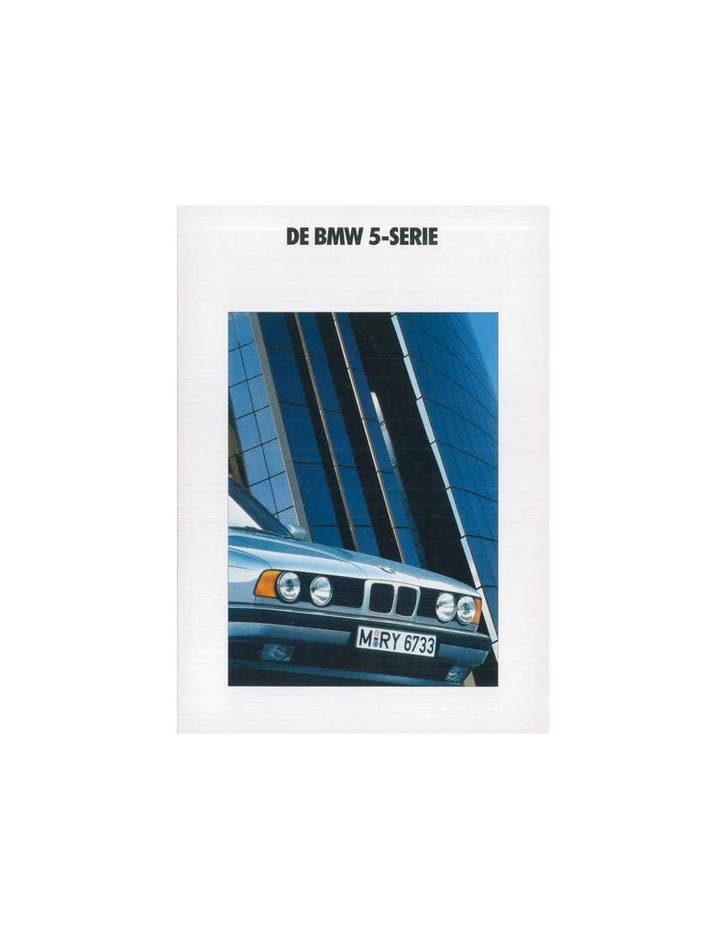 1990 BMW 5 SERIE BROCHURE NEDERLANDS, Boeken, Auto's | Folders en Tijdschriften
