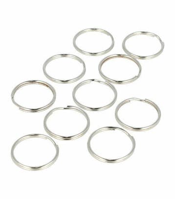 DIY Sleutelringen 2,5 cm – metalen sleutelhangers – zilver –