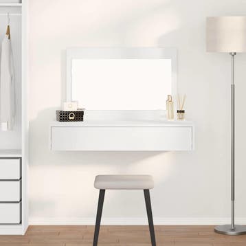 vidaXL Kaptafel met lade met opslag Wit 100 x 40 x 70 cm, Huis en Inrichting, Tafels | Kaptafels, Verzenden, Nieuw