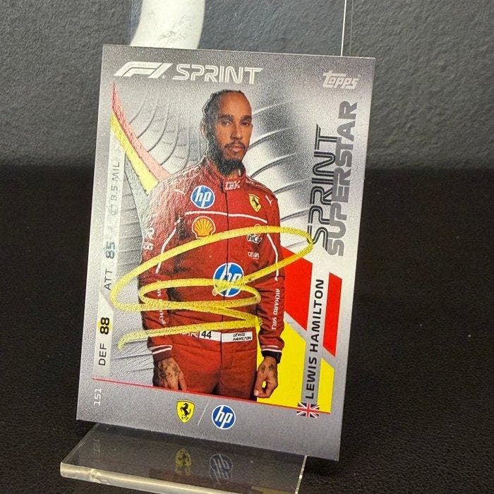 Ferrari - Topps Card 151 F1 sprint Signed - Lewis Hamilton -, Collections, Marques automobiles, Motos & Formules 1