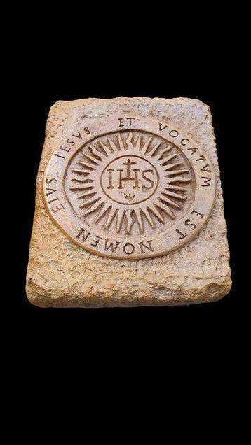 sculptuur, Stemma Croce di Gesù - 25 cm - Gegoten steen