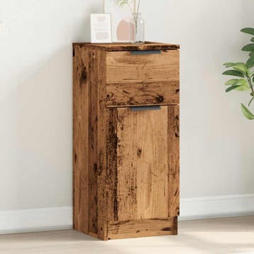 vidaXL Dressoir 30x30x70 cm bewerkt hout oud houtkleurig, Verzenden, Nieuw