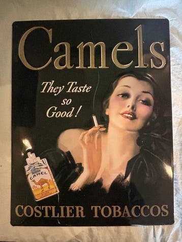 Camels costlier tobaccos - Reclamebord - blik