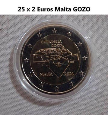 Malta. 2 Euro 2024 Citadella (25 moedas) (Zonder, Postzegels en Munten