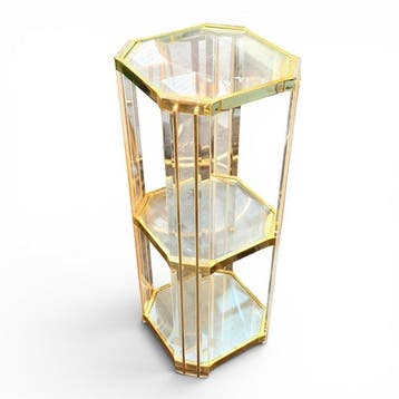 Vitrine - Drie planken - Metaal, Kristal - Regence Hollywood, Nieuw