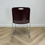 KI Maestro stapelstoel / kantinestoel, kunststof bordeaux -, Huis en Inrichting, Stoelen, Gebruikt, Eén