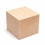 Netjes geschaafd vierkant blok lindehout (5x5x5 cm, om te b, Verzenden