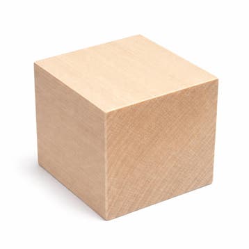 Netjes geschaafd vierkant blok lindehout (5x5x5 cm, om te b, Verzenden, Nieuw