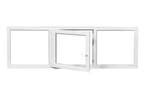 PVC vast-draaikiep-vast b250xh80 cm Wit, Gevelraam of Ruit, Minder dan 80 cm, Nieuw, Ophalen of Verzenden