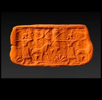 Néo-Assyrien (Mésopotamie) Sceau cylindrique en pierre