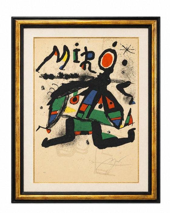 Joan Miro (1893-1983) - Affiche pour l’exposition « Miro », Antiquités & Art, Antiquités | Autres Antiquités