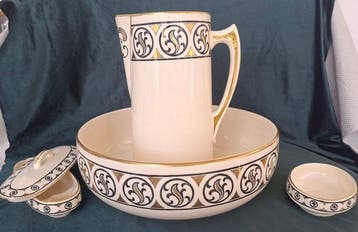 Art Deco Toiletset - manufacture St Amand & Hamage -