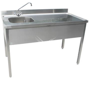 Rvs cheftafel zonder bodemschap 1700x700x900 mm (spoelbak li, Verzenden