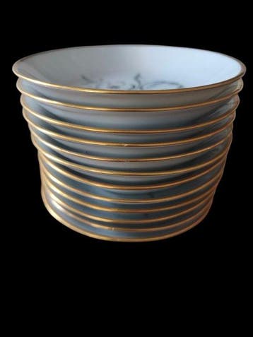 Bernardaud Limoges - Dessertservies (12) - Porselein -, Antiek en Kunst
