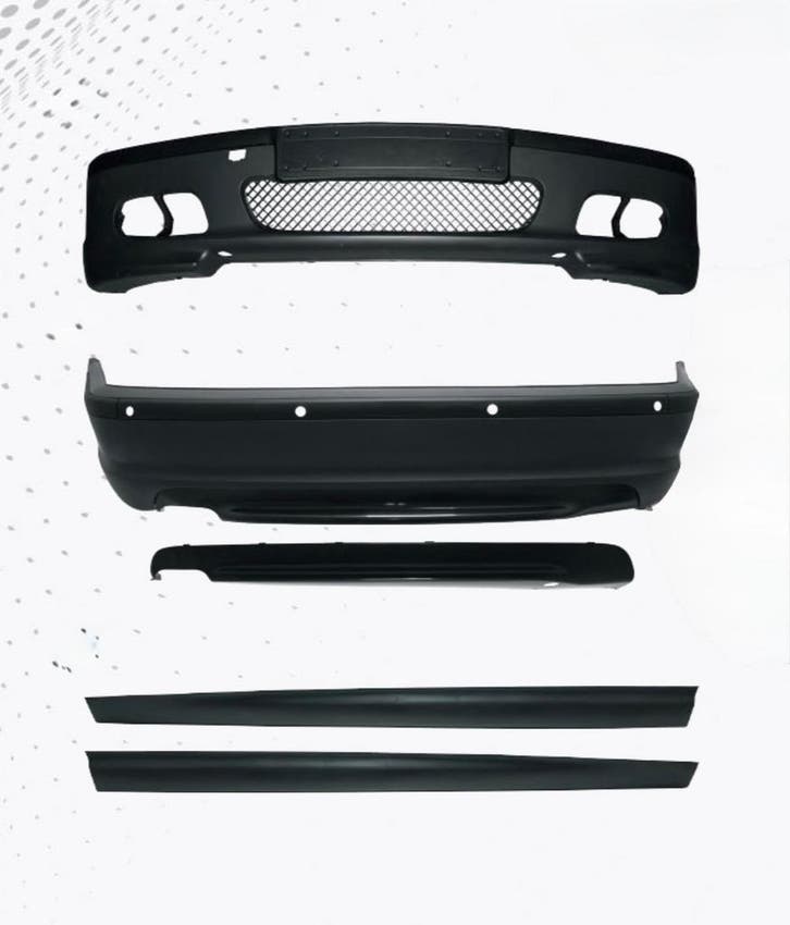 BMW E46 98-05 M-Tech bodykit – voor + achter + sideskirts, Auto-onderdelen, Carrosserie, Voor, Achter, Links, Rechts, Bumper, Nieuw