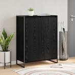 vidaXL Schoenenkast Zwart Eiken 79 x 36 x 100 cm Bewerkt, Verzenden