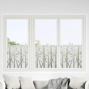 vidaXL Raamfolies 4 st mat bamboepatroon PVC, Verzenden, Nieuw