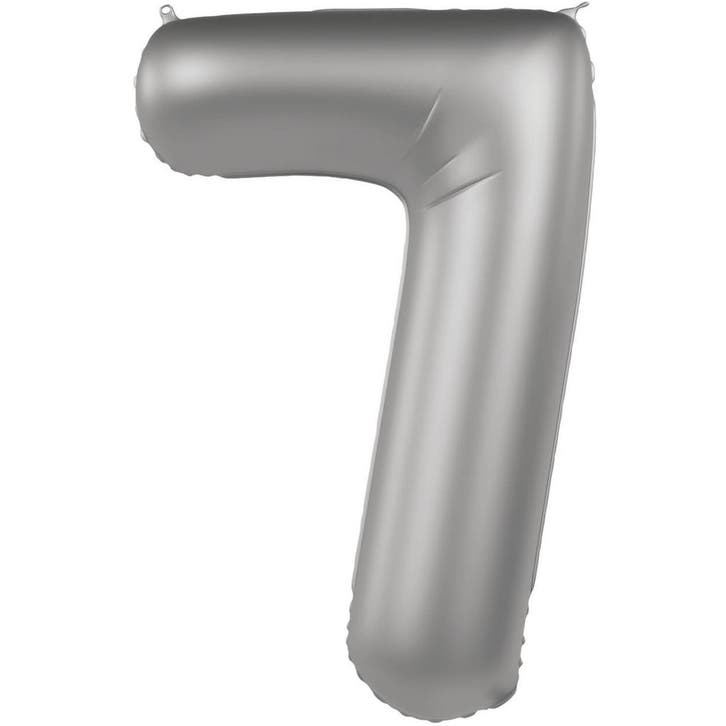 7 Jaar Cijfer Ballon Zilver 86cm, Hobby en Vrije tijd, Feestartikelen, Nieuw, Verzenden