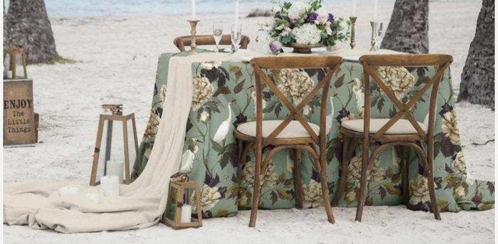 Luxe Art Nouveau-stof met witte reigers - floraal - groen -, Antiquités & Art, Tapis & Textile