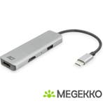 ACT USB-C 4K multiport adapter voor 2 HDMI schermen. USB-A, Verzenden, Nieuw