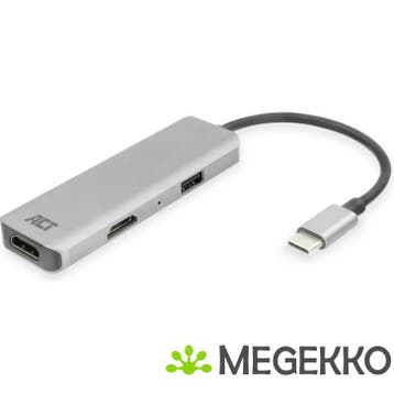 ACT USB-C 4K multiport adapter voor 2 HDMI schermen. USB-A, Verzenden, Nieuw