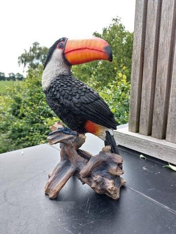 Beeld, Beautiful sculpture of toucan - 31 cm - polyresin
