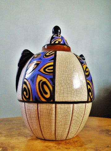 Auguste Mouzin et Cie (AMC) - Vase - Design psychédélique -, Antiquités & Art