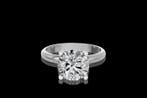 Bague - 14 carats Or blanc - 3.51ct. tw. Diamant (Cultivé en