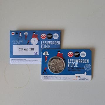 Pays-Bas. 5 Euro 2018/2022 Eerste dag uitgifte (6 stuks)