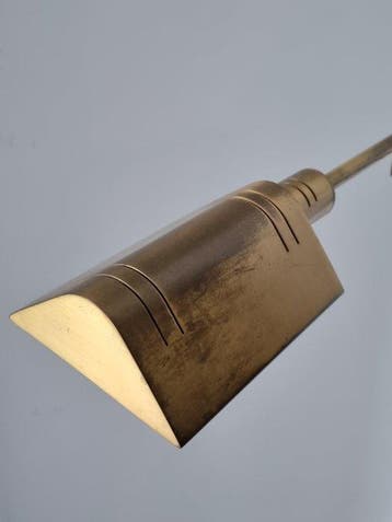 Lampadaire - Laiton - Lampe sur pied en laiton avec bras