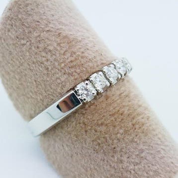 Zonder minimumprijs - Ring - 18 karaat Witgoud - 0.20ct. tw.