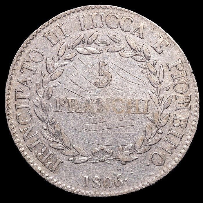 Italië, Vorstendom Lucca en Piombino Elisa Bonaparte &, Postzegels en Munten, Munten | Europa | Niet-Euromunten
