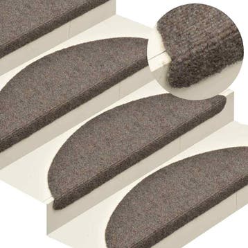 vidaXL Trapmatten Zelfklevend 5 stuks 65x21x4 cm Beige, Doe-het-zelf en Bouw, Verzenden, Nieuw