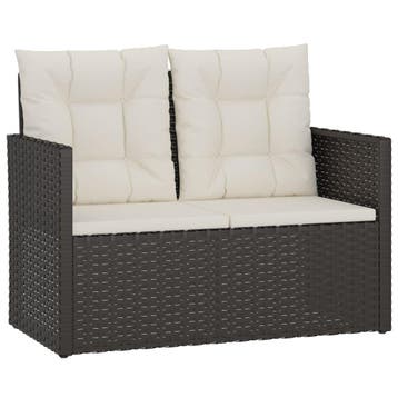 Banc de jardin 105cm rotin noir - Jusqua epuisement -35%, Tuin en Terras, Verzenden, Nieuw