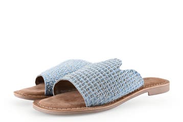 Lazamani Slippers in maat 39 Blauw, Slippers, Lazamani, Zo goed als nieuw, Verzenden