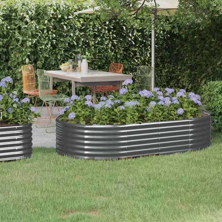 vidaXL Plantenbak 175x100x36 cm gegalvaniseerd staal, Tuin en Terras, Bloempotten, Nieuw, Verzenden