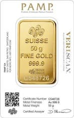 50 grammes - Or .999 - PAMP - Scellé & avec certificat