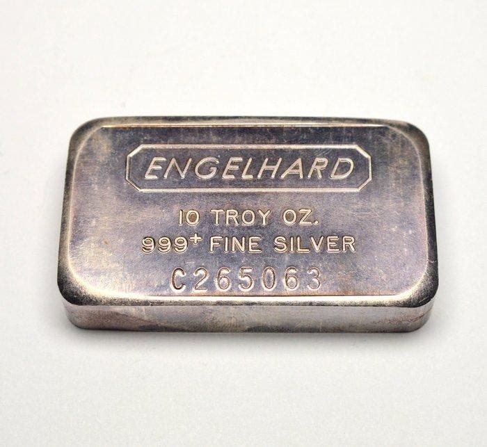 10 troy ounce - Zilver .999 - Engelhard (Zonder, Postzegels en Munten, Edelmetalen en Baren