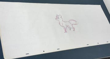 Walt Disney Zeldzame Tod Pan-animatietekening (79x32 cm,, Nieuw