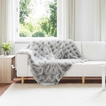 vidaXL Antislip deken van imitatie konijnenbont Olite 4 st, Huis en Inrichting, Verzenden, Nieuw