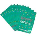 Fako Bijoux - Folie Uitdeelzakjes Happy Birthday Zilver - 10, Divers, Emballage cadeau, Verzenden