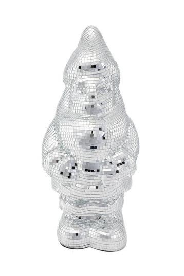 KIMU® Kabouter 45 cm Spiegeltjes Zilver Tuinkabouter Discoba, Ophalen of Verzenden, Nieuw